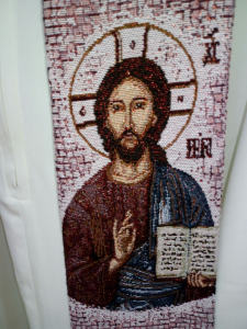 Stola sacerdotale Cristo Pantocratore effetto mosaico
