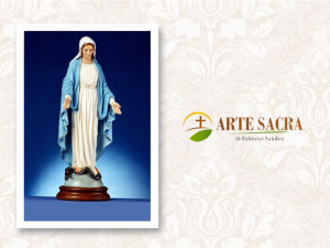 Statua Madonna Immacolata Miracolosa cm. 117 con occhi di cristallo