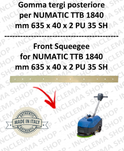 Squeegee rubber back for scrubber dryers NUMATIC mod. TTB 1840