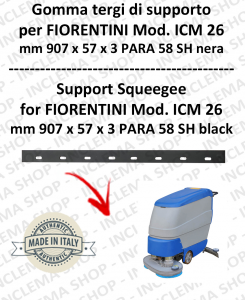 Squeegee rubber di supporto for scrubber dryers FIORENTINI mod. ICM 26