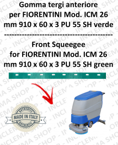 Front Squeegee rubber for scrubber dryers FIORENTINI mod. ICM 26