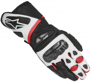 GUANTI MOTO IN PELLE ALPINESTARS SP-1 GLOVES BLACK WHITE RED