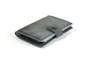 IClutch mini portafoglio in nubuk grigio con tasca porta monete | Blacksheep Store