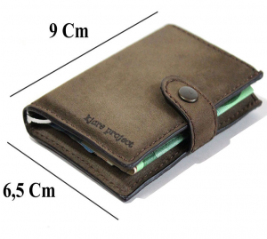 IClutch mini portafoglio scamosciato in nubuk testa di moro con tasca porta monete | Blacksheep Store
