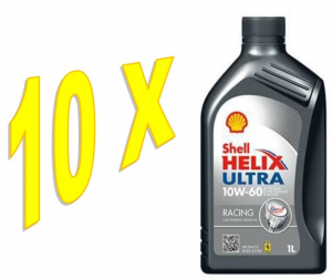 10x1 Shell Helix Ultra Racing 10W/60 barattolo 1 Litro