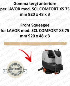 SCL COMFORT XS 75 Squeegee rubber Scrubber dryer front for LAVOR PRO