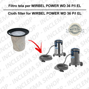 POWER T D 36 P/ I EL Filtre Toile pour aspirateur WIRBEL