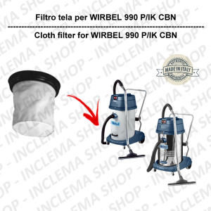  990 P/IK CBN Canvas Filter for vacuum cleaner WIRBEL