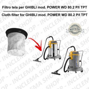  POWER WD 80.2 P/I TPT Filtre Toile pour aspirateur GHIBLI