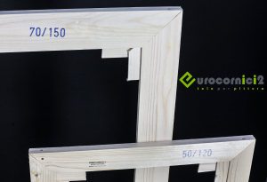 Telai 35x35 per tele - standard - profilo 2 cm - in legno di abete stagionato