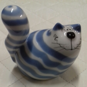 Alldi The Cat, sale e pepe in porcellana a forma di gatto bianco e blu, vendita on line | GIOIELLERIA BRUNI Imperia 