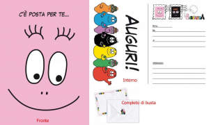 Barbapapà biglietto augurale Tanti Auguri standard con busta compleanno