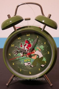 Ben 10 sveglia metallo campane 10 cm verde