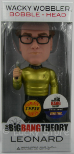 Big Bang Theory RARO Leonard Star Trek metallic bobble head figure 18 cm Funko