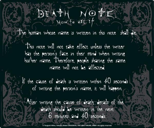Death Note Rules mouse pad tappetino