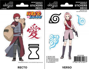 Naruto Shippuden Gaara Sakura mini stickers 16x11 cm
