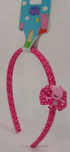 Peppa Pig cerchietto per capelli raso fiocco