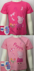 Peppa Pig farfalle T-Shirt maglia bambina manica corta nuova cotone