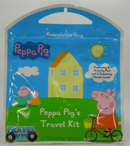 Peppa Pig travel kit viaggio disegni matite colori