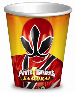Power Ranger Samurai party 8 bicchieri 23 cm