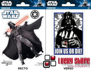 Star Wars Darth Vader mini stickers 2 fogli adesivi rimovibili