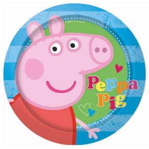 Peppa Pig 8 piatti blu festa party