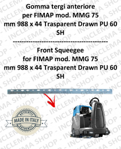 MMG 75 goma de secado delantera para fregadora FIMAP
