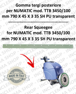 goma de secado trasero para fregadora NUMATIC mod. TTB 3450/100
