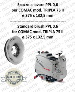 TRIPLA 75 II Standard Brosse  in PPL 0,60 Dimensions ø 375 x 132,5 pour Autolaveuse COMAC