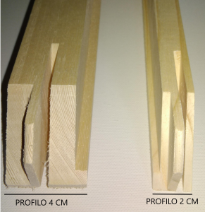 Listelli per Telai 20 x 55 mm - Listelli in legno - Listelli con angoli ad incastro 45 gradi