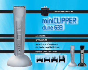Dune 90 - Mini Clipper Dune 633  - Tagliacapelli e Barba professionale