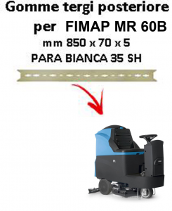 Mr 60B  goma de secado trasero para fregadora FIMAP