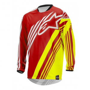 MAGLIA MOTO CROSS ALPINESTARS SUPERMATIC JERSEY RED YELLOW FLUO WHITE cod. 3761515