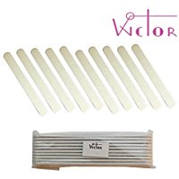 Wictor - Lima bianca dritta - Grana 80/80 - Confezione da 10 pezzi