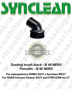 Accessori vacuum cleaner Round Brush  Ø 40 Black  valid for Ghibli AS27 Synclean Maxiclean MX27