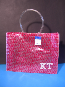 Hello Kitty borsa spesa PVC rosa shopping bag 40 cm originale 