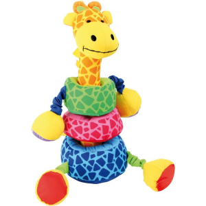 Giraffa da infilare gioco peluche ad incastro con sonagli Legler 5547