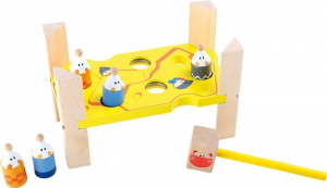 Martelletto Gatto & Topo gioco motricità in legno per bambini