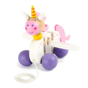 Unicorno da tirare gioco trainabile per bambini Legler 10230