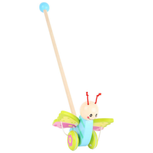 Farfalla colorata da spingere gioco in legno per bambini