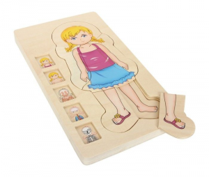 Puzzle anatomia corpo umano in legno gioco per bambini