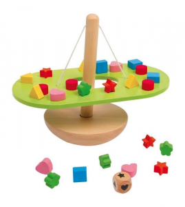 Altalena d'equilibrio gioco x motricità bambini in legno