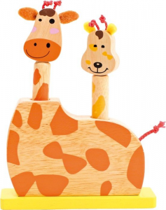 Giraffa saltante in legno,gico/giocattolo in legno per bambini