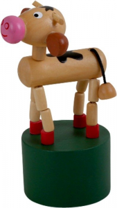 Set da 8 animali a pressione in legno,giocattolo per bambini. Idea bomboniera regalo