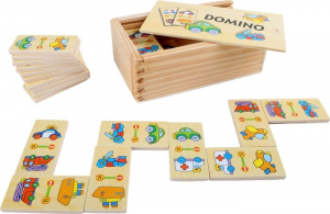 Domino in legno con Auto Vetture gioco motricità per bambini
