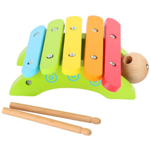Xilofono lumaca strumento musicale in legno gioco bambini