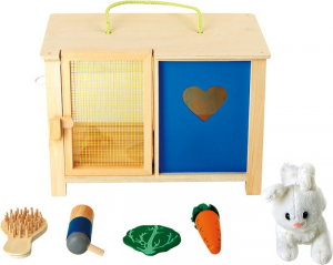 Casetta per coniglio con accessori  per far imparare la cura degli animali