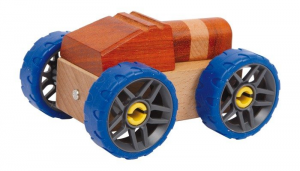 Modellino in legno auto della polizia da assemblare gioco bambini