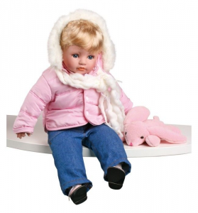 bambola Maja con vestiti invernali e peluche topino 