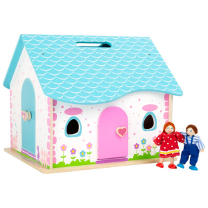 Casa delle bambole pieghevole Giocattolo in legno